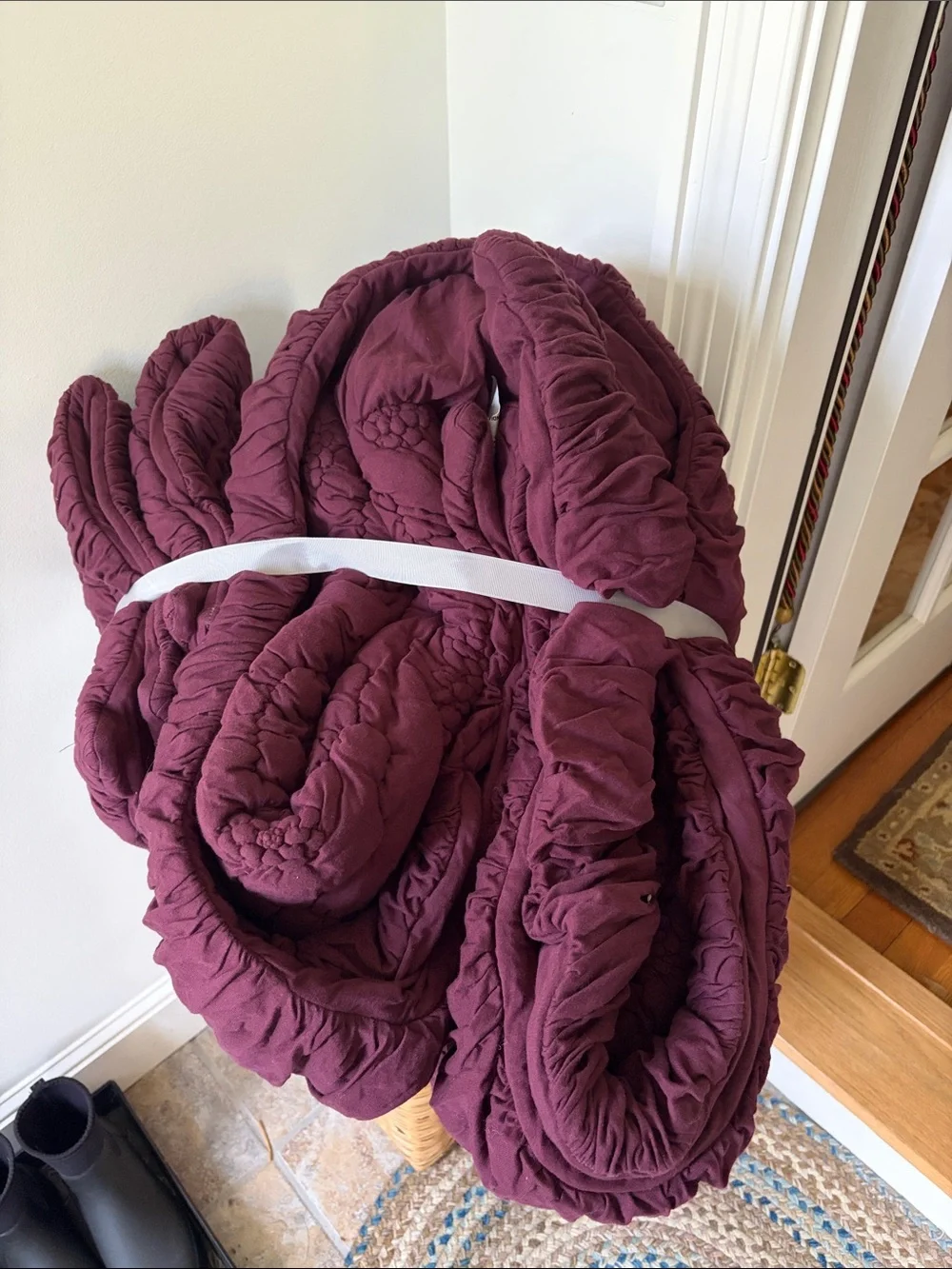 Anthropologie Quilted Bedspread in Wine color